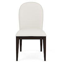 Contemporary Curved Upholstered Side Chair