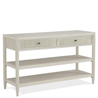 Coastal Sofa Table with Storage