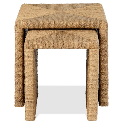 Cottage Woven Nesting Table