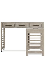 Riverside Furniture Fresh Perspectives Contemporary Swivel Desk with Pass-Thru Drawers