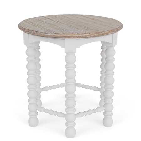 Round Spindle End Table