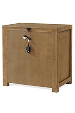 Riverside Furniture Bozeman Rustic 3-Drawer Nightstand with USB