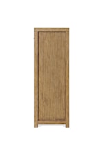 Riverside Furniture Bozeman Rustic Contemporary Server with Wine Bottle Storage and LED Lighting