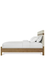 Riverside Furniture Bozeman Rustic Contemporary Queen Panel Bed with Timber Truss Detailing on Headboard