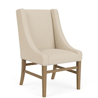 Contemporary Upholstered Host Chair with Nailhead Trim