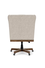 Riverside Furniture Dillon Transitional Upholstered Swivel Desk Chair with Adjustable Seat