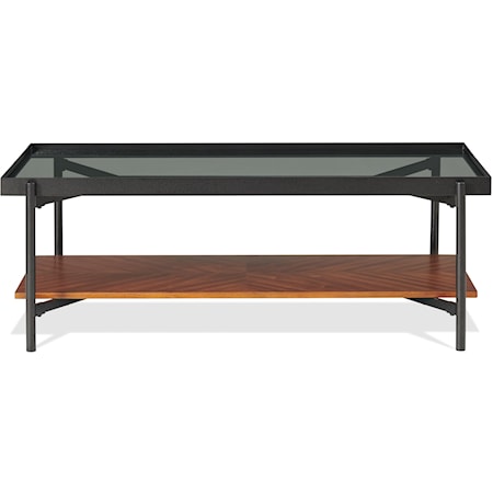 Contemporary Coffee Table With Glass top 