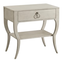 1-Drawer Accent Nightstand with Fixed Lower Shelf