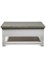 Riverside Furniture Cora Cottage-Style Entertainment Console with Adjustable Shelf