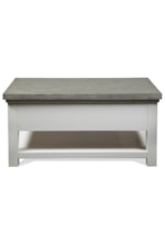 Riverside Furniture Cora Cottage-Style Cocktail Table with Casters