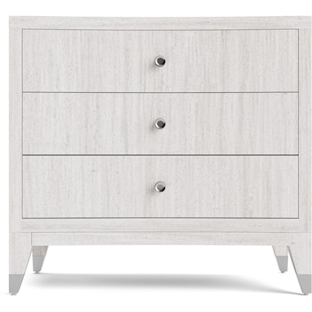 Contemporary 3-Drawer Nightstand with USB Charging Port