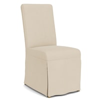 Transitional Upholstered Side Chair with Skirted Base