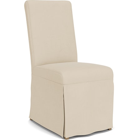 Transitional Upholstered Side Chair with Skirted Base