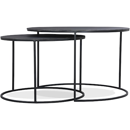 Round Nesting Cocktail Table