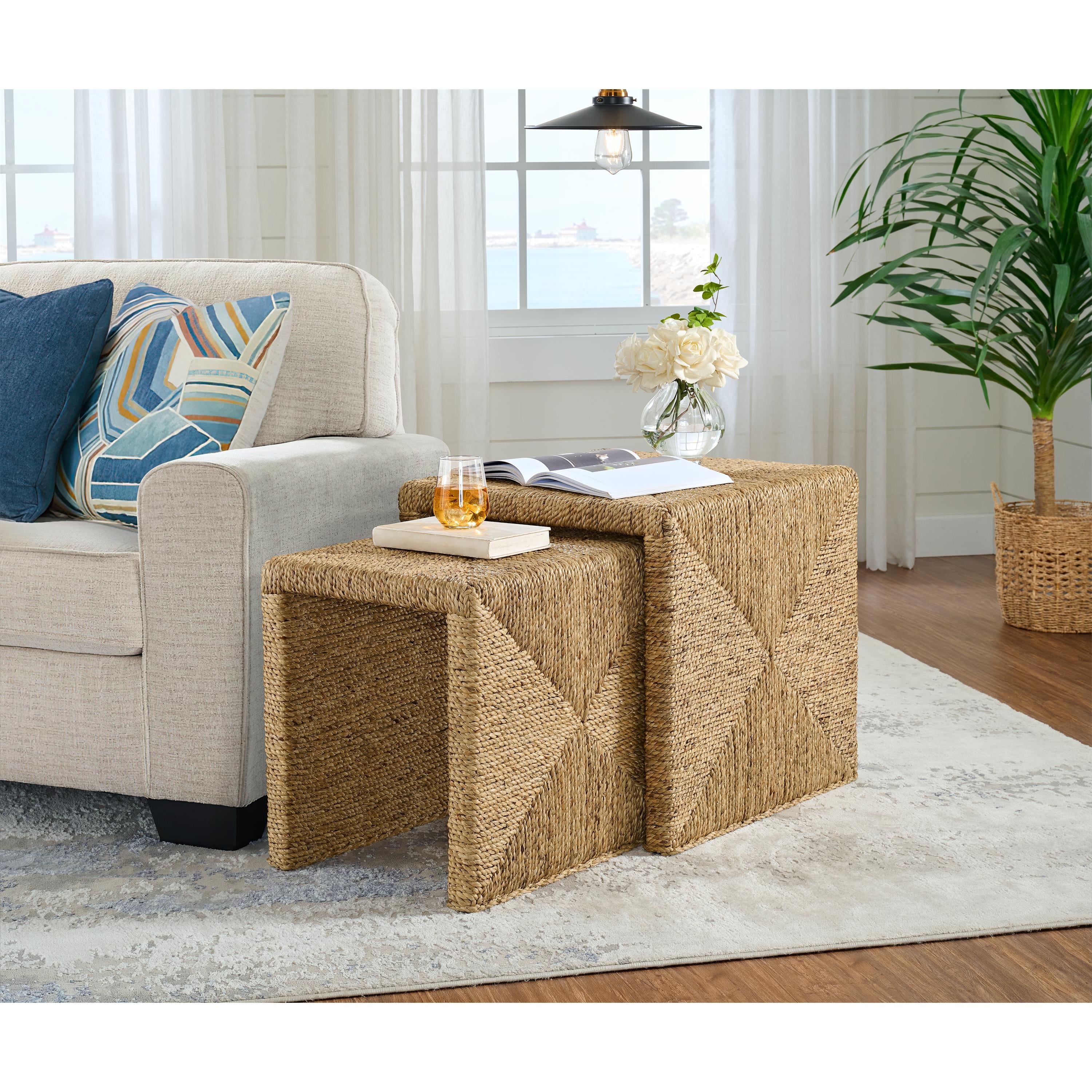 Riverside Furniture Rosalie Woven Nesting Table