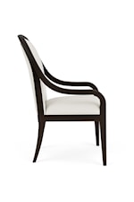 Riverside Furniture Lydia Contemporary Curved Upholstered Arm Chair