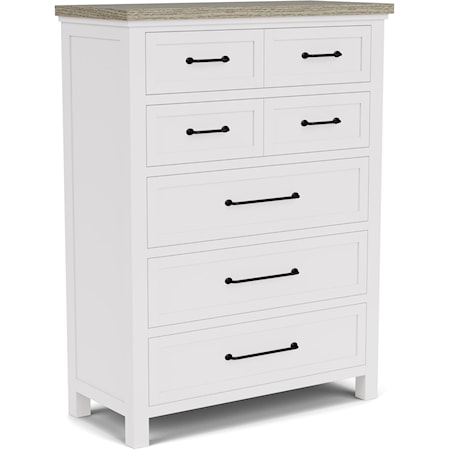 Cottage 5-Drawer Chest with Cedar-Bottomed Drawer