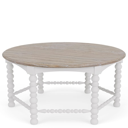 Round Spindle Cocktail Table