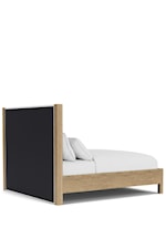 Riverside Furniture Davie Contemporary King Platform Bed with Mitered Match Veneer Pattern on Headboard