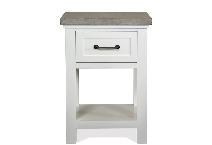 Cora 1-Drawer Nightstand by Riverside Furniture at Zak's Home