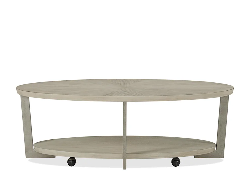 Bardot Caster Cocktail Table by Riverside Furniture at Zak's Home