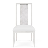 Contemporary Wooden Side Chair with Upholstered Seat
