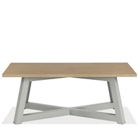 Farmhouse Large Cocktail Table with X-Base Design