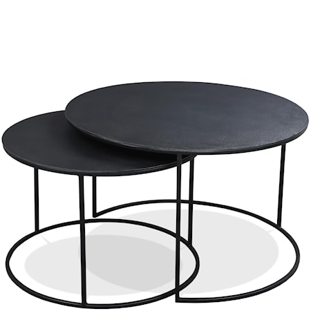 Round Nesting Cocktail Table