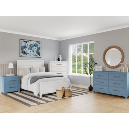 2-Drawer Nightstand-Blue