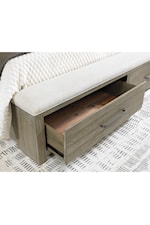 Riverside Furniture Intrigue Contemporary King LED Panel Storage Bed