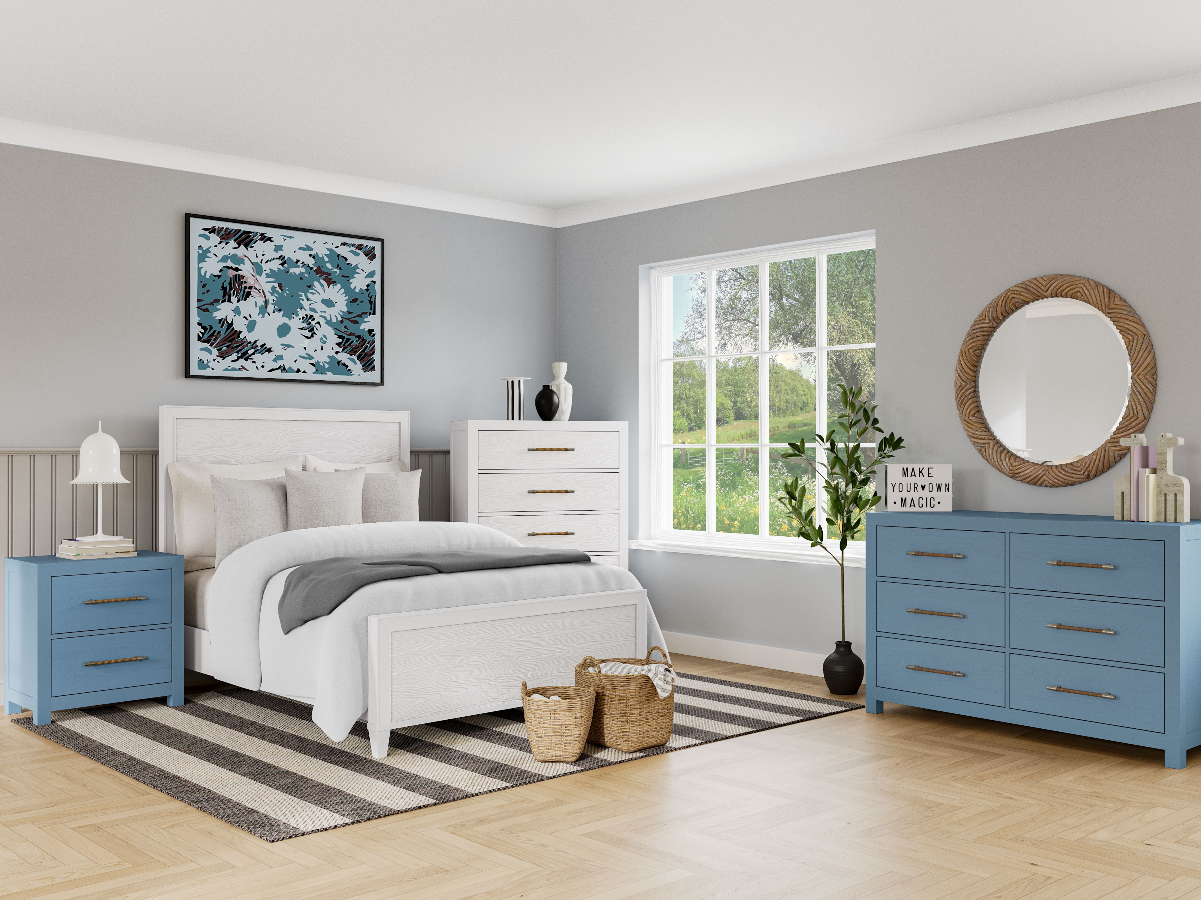 Riverside Furniture Rosalie 30738 Contemporary 2-Drawer Nightstand