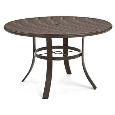 48" Round Slat Top Dining Table