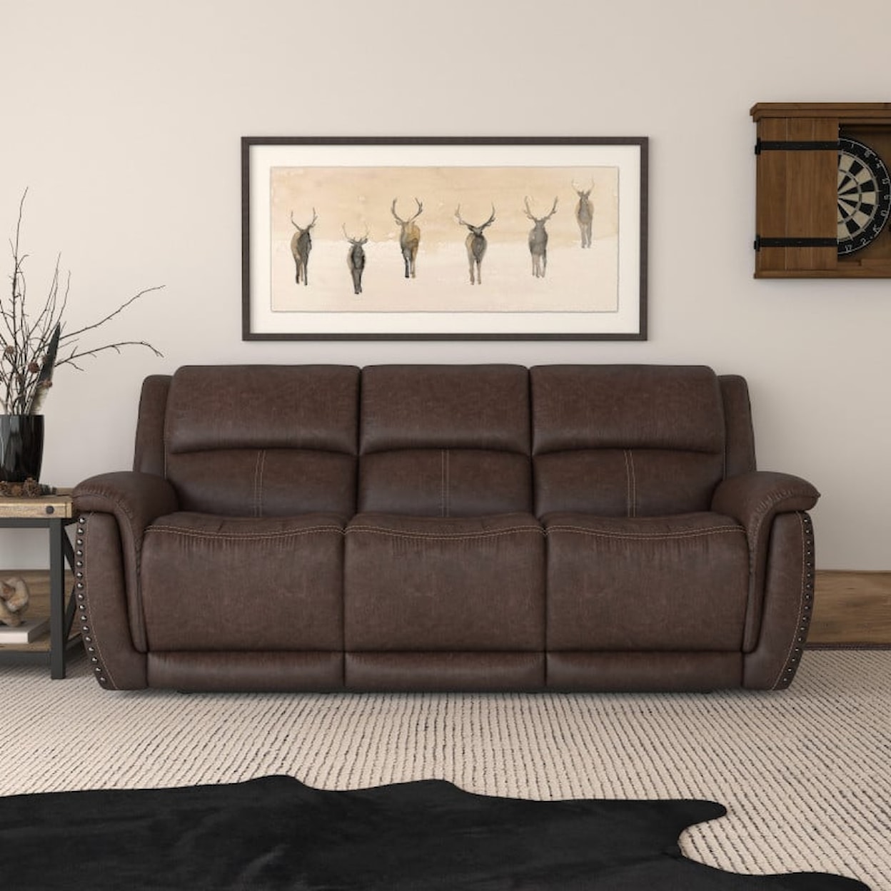 Flexsteel New City New City Power Reclining Sofa Sable