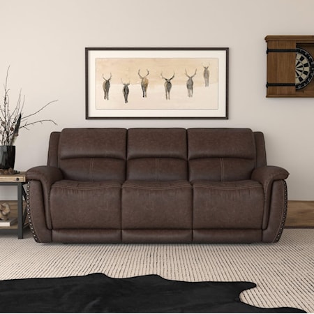 New City Power Reclining Sofa Sable