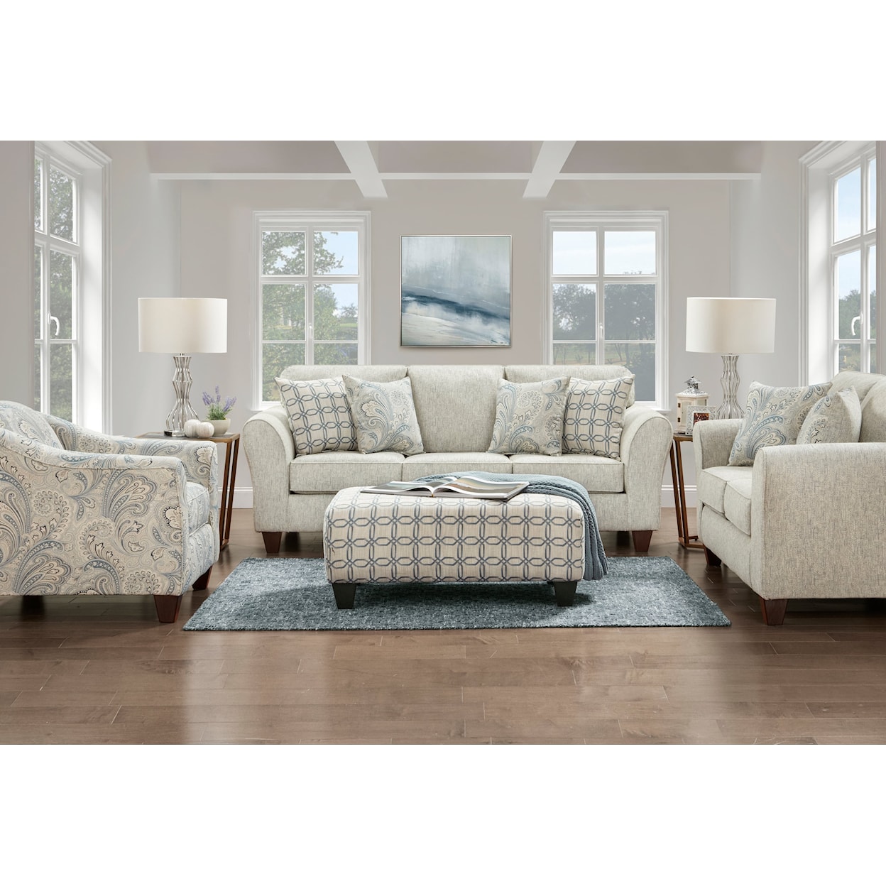 Affordable Furniture 5040 Bennington Taupe Lyla Doe sofa