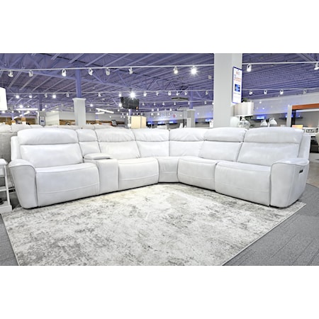 Pearl White 6pc Sectional