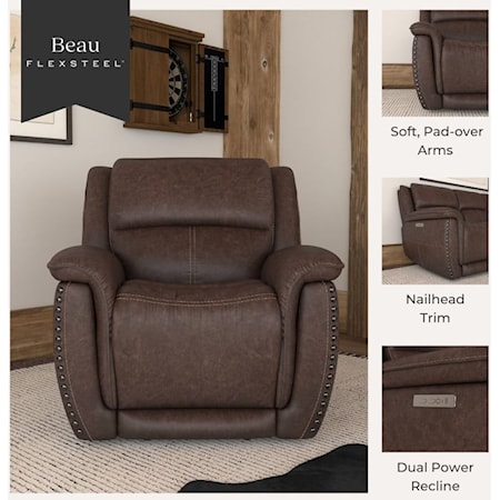 New City Power Recliner Sable