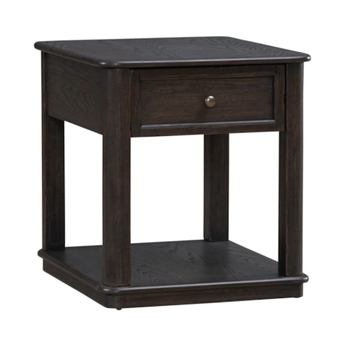 Contemporary Single Drawer End Table