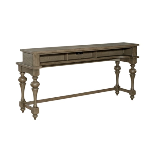 Transitional Console Bar Table with USB Charging Port