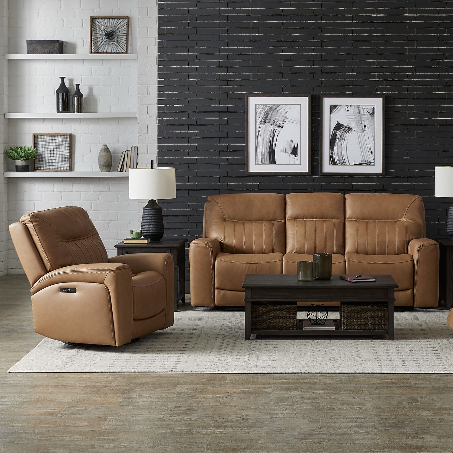 Power Reclining Sofa and Recliner