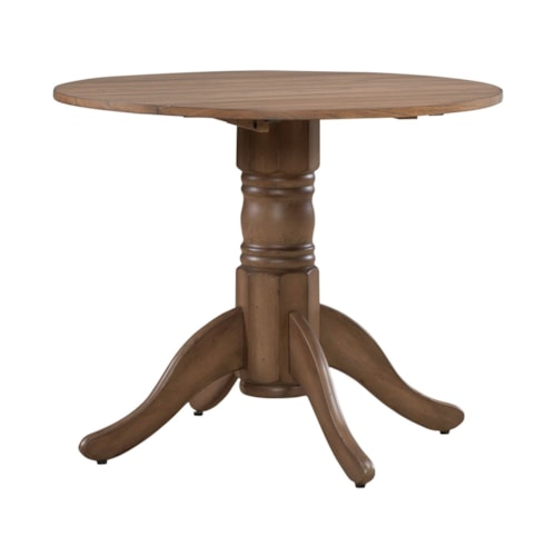 Transitional Drop Leaf Table with Pedestal Base