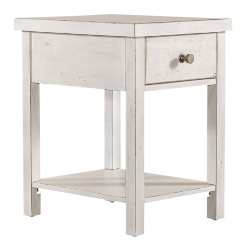 Contemporary Drawer Chair Side Table