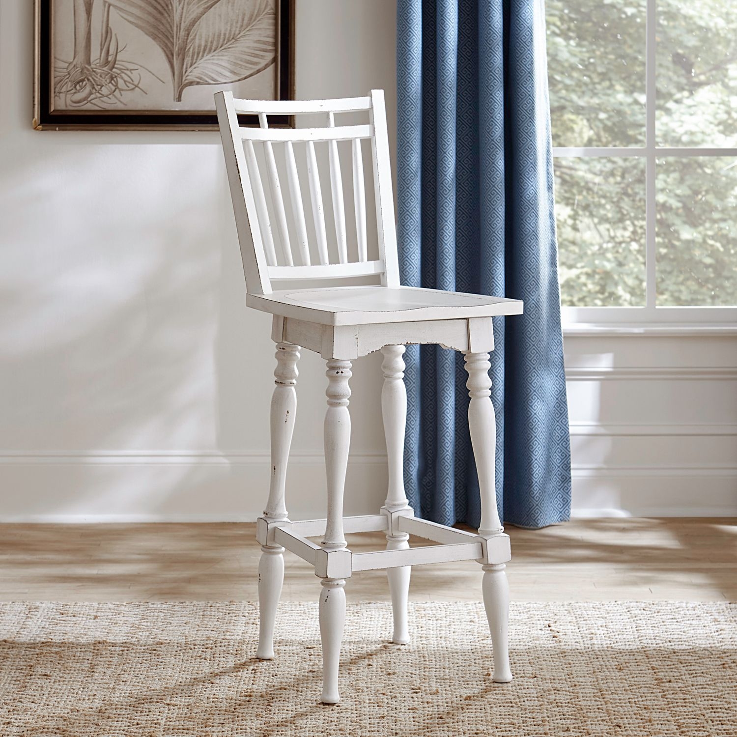 Liberty Furniture Magnolia Manor Spindle Back Swivel Bar Stool