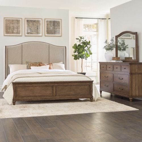 Queen Shelter Bed, Dresser and Mirror