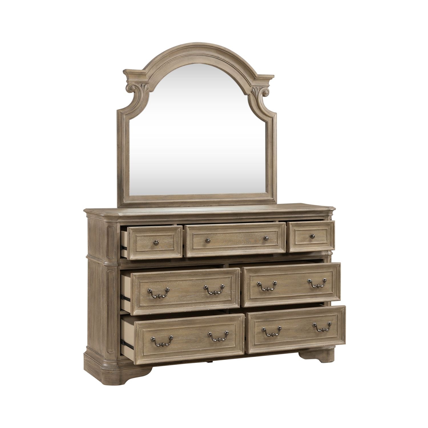 Liberty Furniture Magnolia Manor 7-Drawer Dresser & Mirror Set