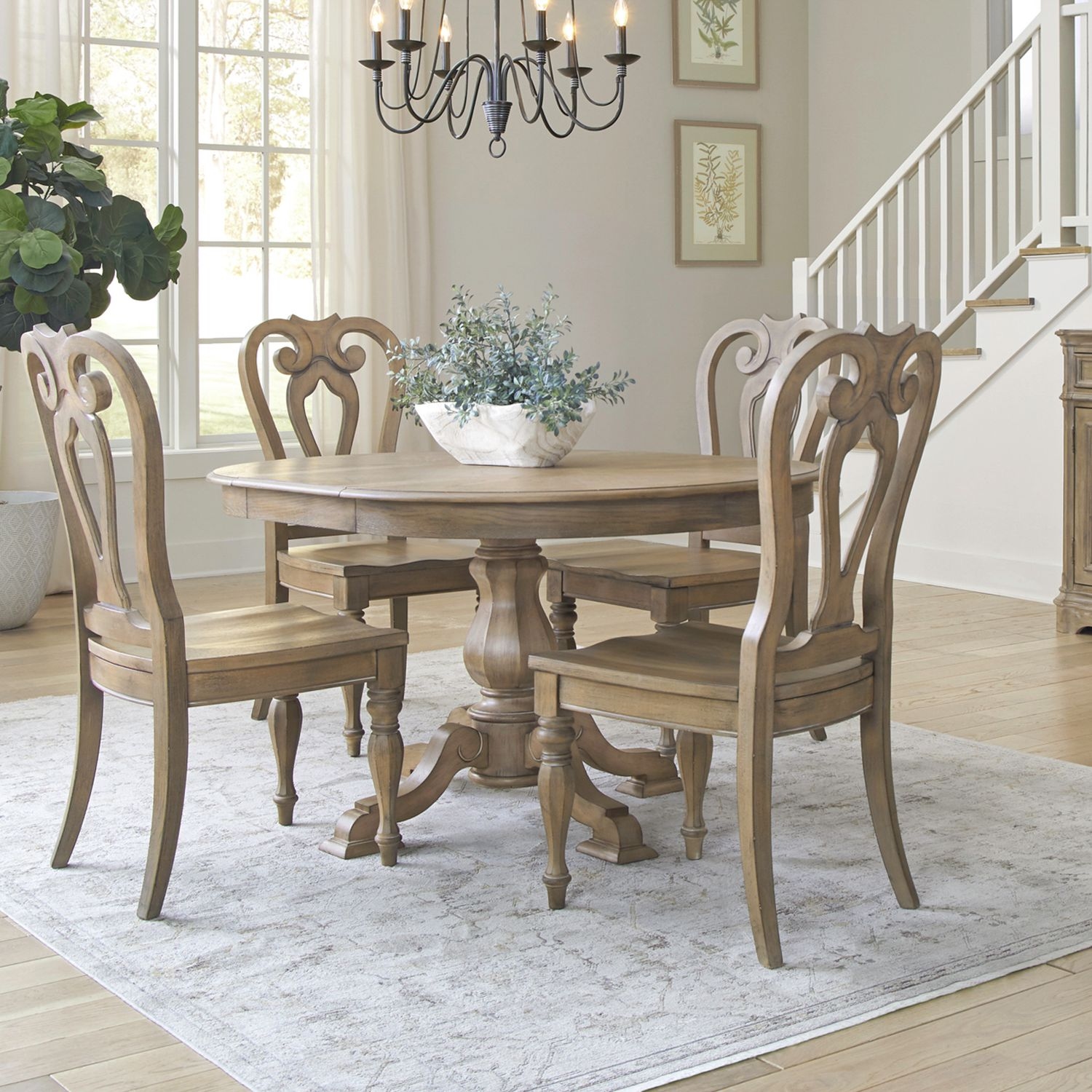 5-Piece Pedestal Table Set