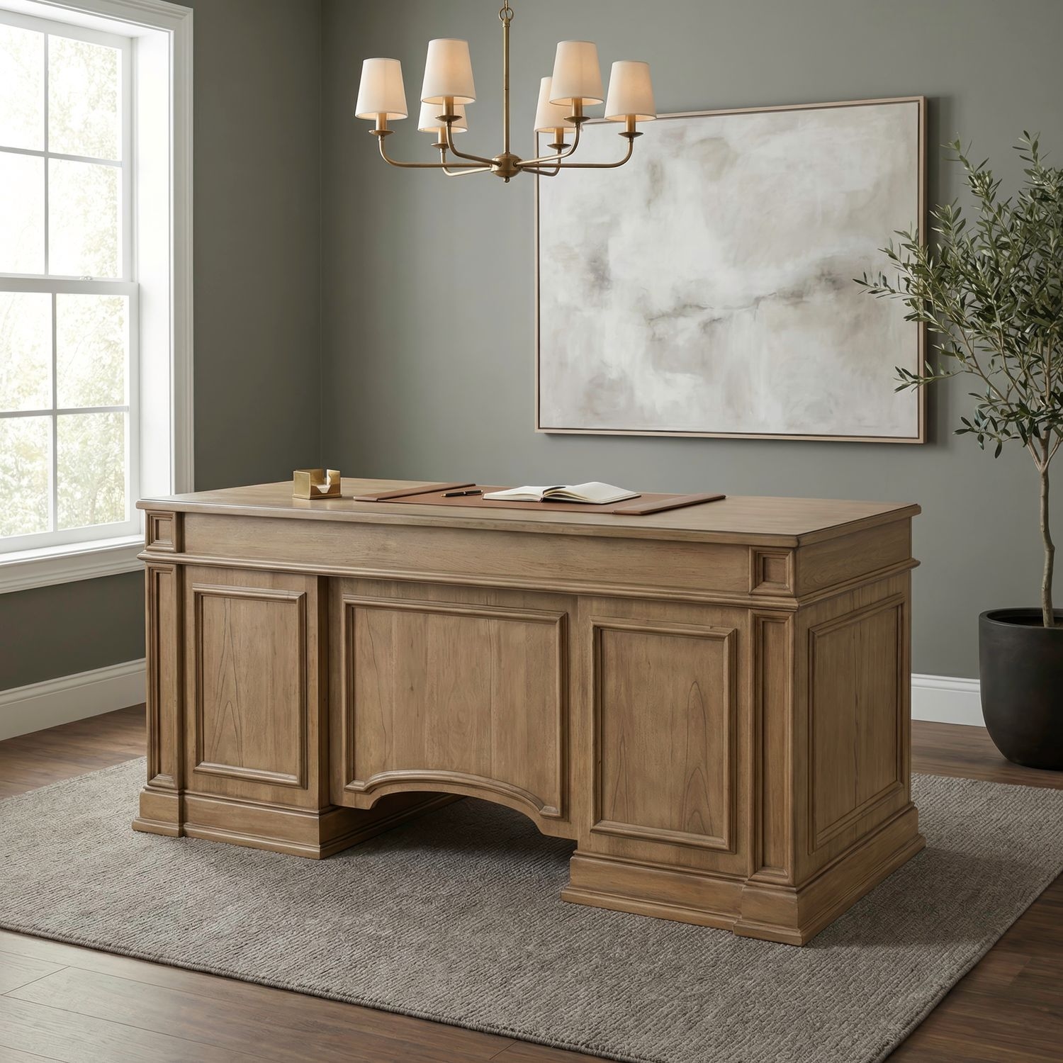 East Brooke Reynolda Double-Pedestal Jr. Executive Desk