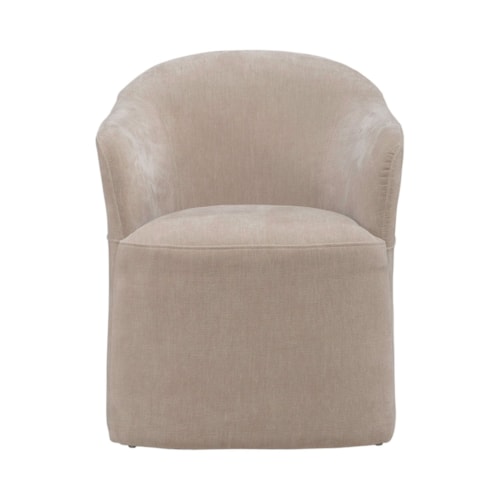 Transitional Accent Dining Chair with casters