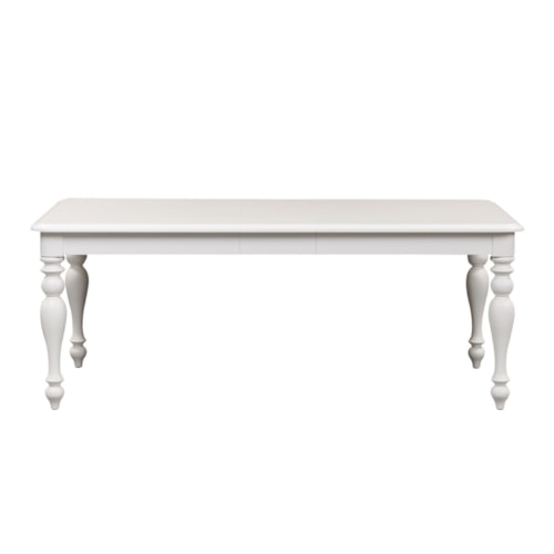 Transitional Rectangular Dining Table with Leaf Insert