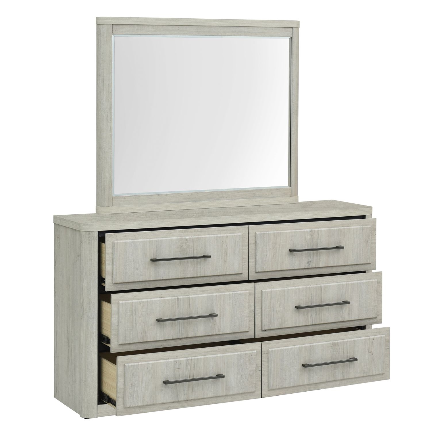 Liberty Furniture Modern Play 6-Drawer Dresser and Mirror Set
